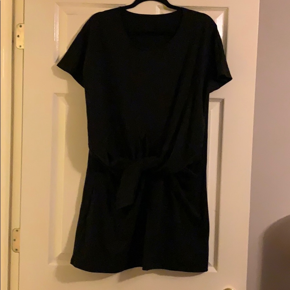 Black Short Dress with a Tie